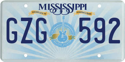 MS license plate GZG592
