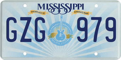 MS license plate GZG979
