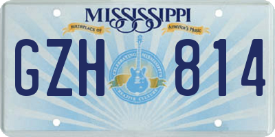 MS license plate GZH814