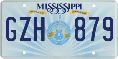 MS license plate GZH879