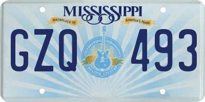 MS license plate GZQ493