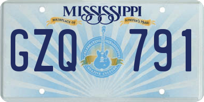 MS license plate GZQ791