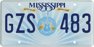 MS license plate GZS483
