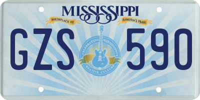 MS license plate GZS590