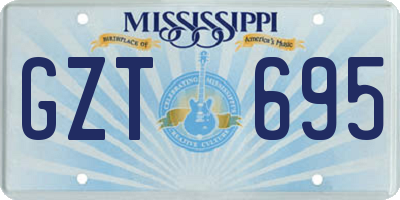 MS license plate GZT695