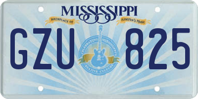MS license plate GZU825