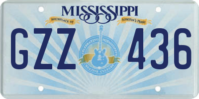MS license plate GZZ436
