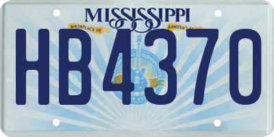 MS license plate HB4370