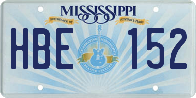 MS license plate HBE152