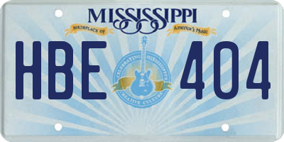 MS license plate HBE404