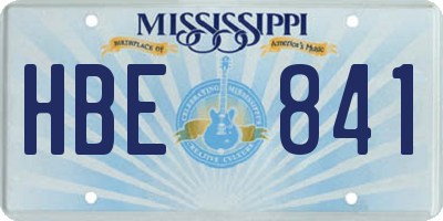 MS license plate HBE841