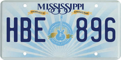 MS license plate HBE896