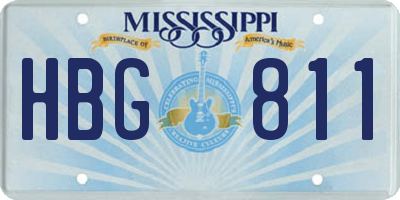 MS license plate HBG811