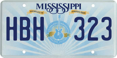 MS license plate HBH323