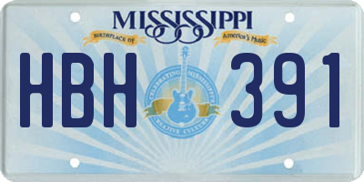 MS license plate HBH391