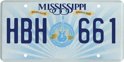 MS license plate HBH661