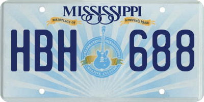 MS license plate HBH688