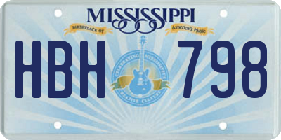 MS license plate HBH798