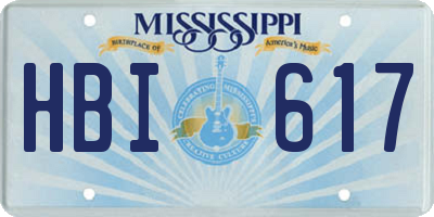 MS license plate HBI617