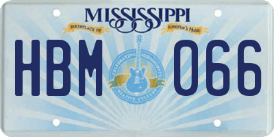 MS license plate HBM066