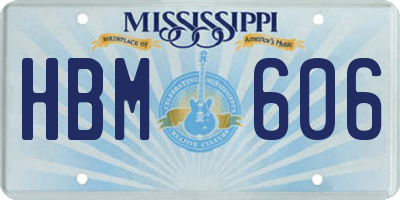MS license plate HBM606