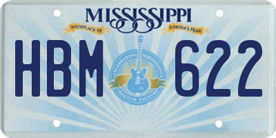 MS license plate HBM622