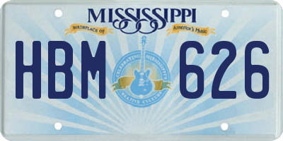 MS license plate HBM626