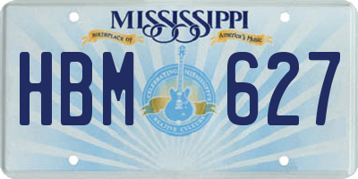 MS license plate HBM627