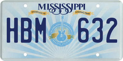 MS license plate HBM632