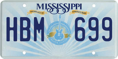 MS license plate HBM699