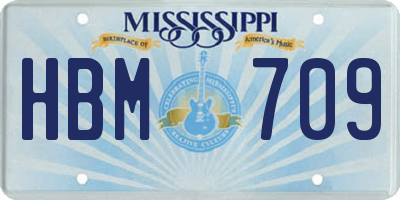 MS license plate HBM709