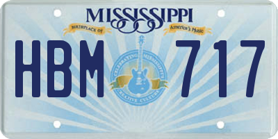 MS license plate HBM717