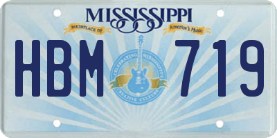 MS license plate HBM719