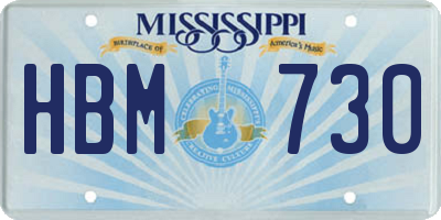 MS license plate HBM730