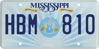 MS license plate HBM810