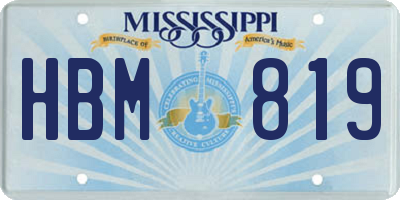 MS license plate HBM819