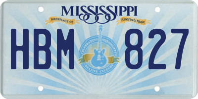 MS license plate HBM827
