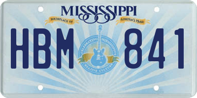 MS license plate HBM841