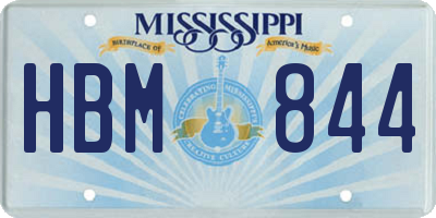 MS license plate HBM844