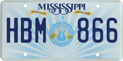 MS license plate HBM866