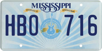 MS license plate HBO716