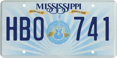 MS license plate HBO741