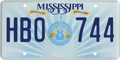 MS license plate HBO744