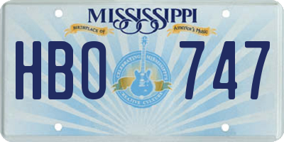 MS license plate HBO747