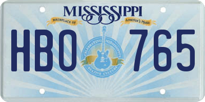 MS license plate HBO765