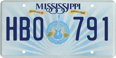 MS license plate HBO791