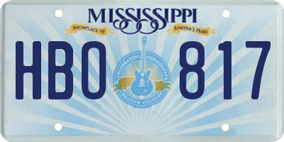 MS license plate HBO817