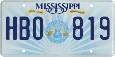 MS license plate HBO819
