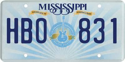 MS license plate HBO831