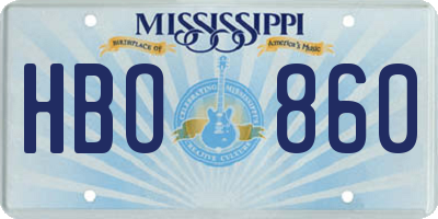 MS license plate HBO860